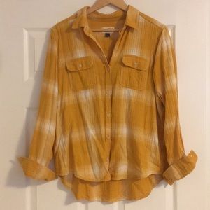 Mustard Yellow Super Soft Button Up Flannel